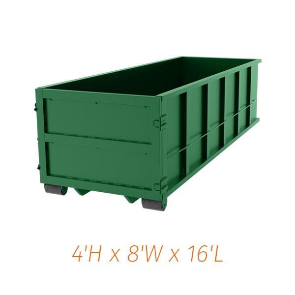 it depends on the location and regulations of your city or town, but most often, no permit is required for a 15 yard dumpster rental